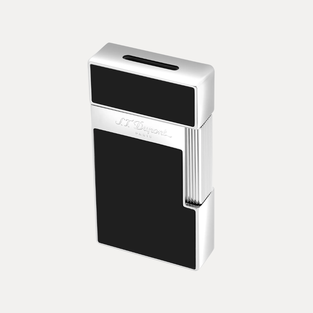 Briquet S.T Dupont - Biggy - Laqué noir / Argenté