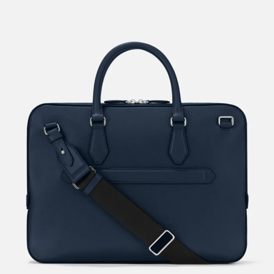Porte-document Montblanc - Collection Sartorial - Cuir bleu 131175