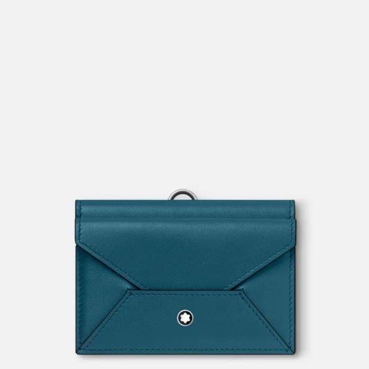 Montblanc - Porte cartes 4CC - Collection Sélection Soft bleu Montblanc