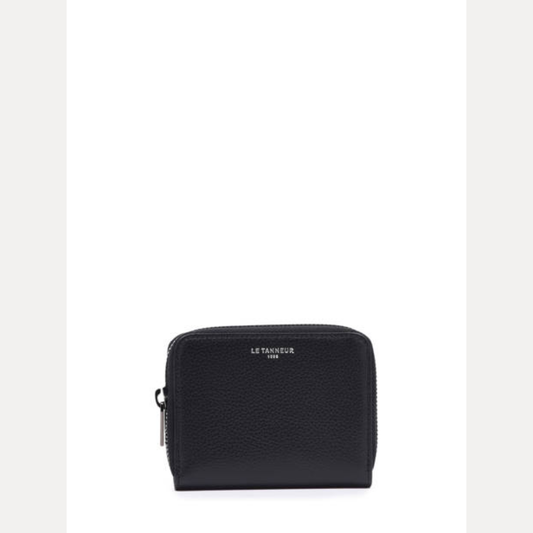 Portefeuille Le Tanneur zippé Emilie noir TEMI1311N01