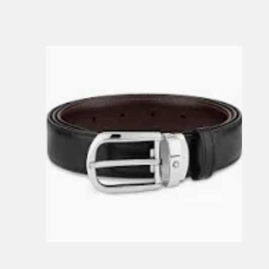 Ceinture Montblanc 128135  Réversible noir/marron - 30mm -