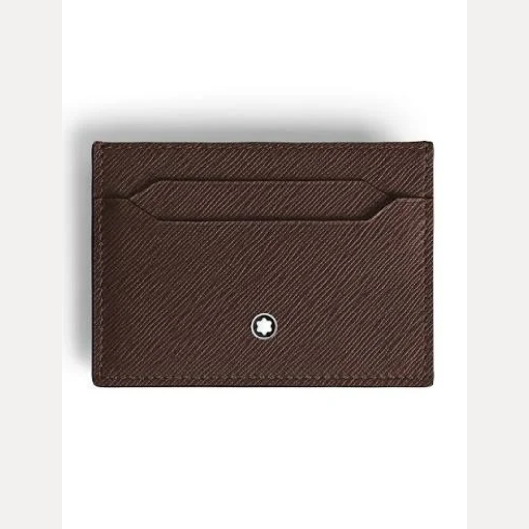 Porte-cartes Montblanc Sartorial 5cc en cuir ébène – Réf. 223029