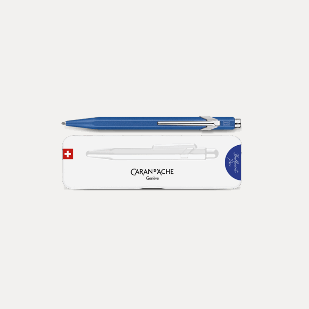 Stylo bille Caran d’Ache 849 Colormat-X Bleu – Réf. 849.635