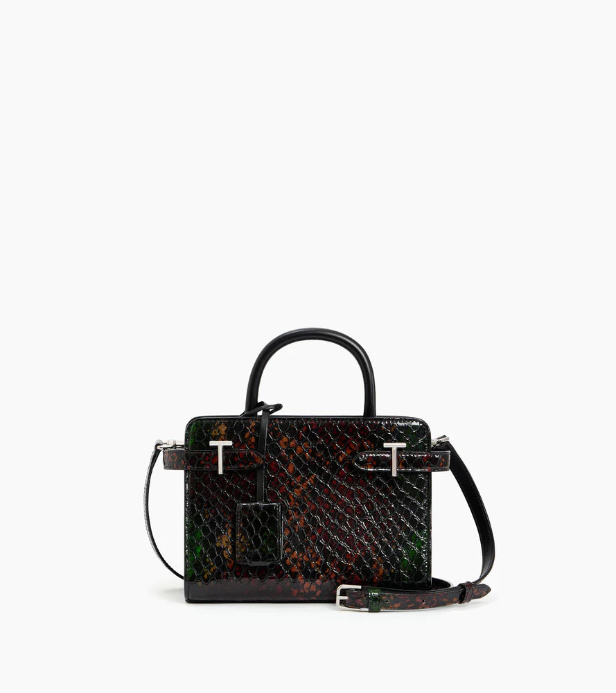 Le Tanneur- Petit sac à main Emilie effet python
