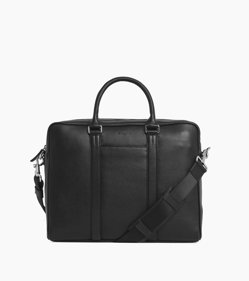 CHARLES – Porte documents le Tanneur – Cuir grainé Noir – Collection Charles –