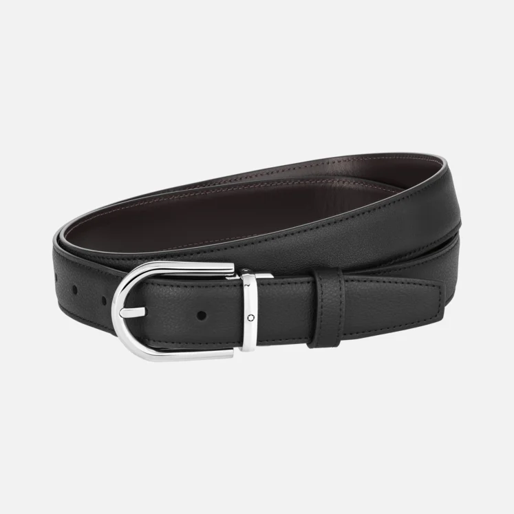 Ceinture Montblanc – 30 mm – Noir/marron